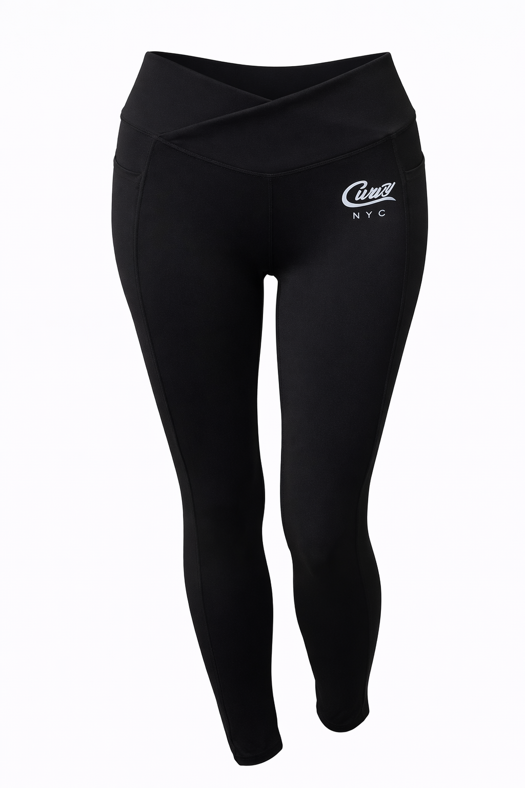 Midnite Black 2 piece set Crop top tee with Leggings with signature logo